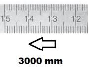 HORIZONTAL FLEXIBLE RULE CLASS II RIGHT TO LEFT 3000 MM SECTION 20x1 MM<BR>REF : RGH96-D23M0D1M0